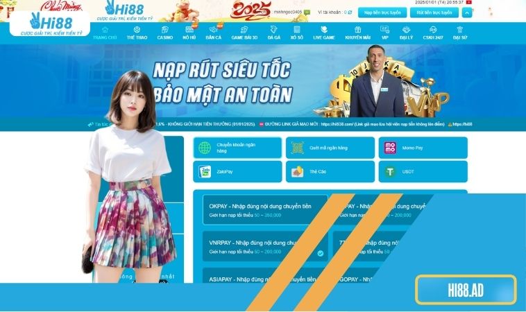 Hướng dẫn nạp tiền Hi88 đúng quy trình