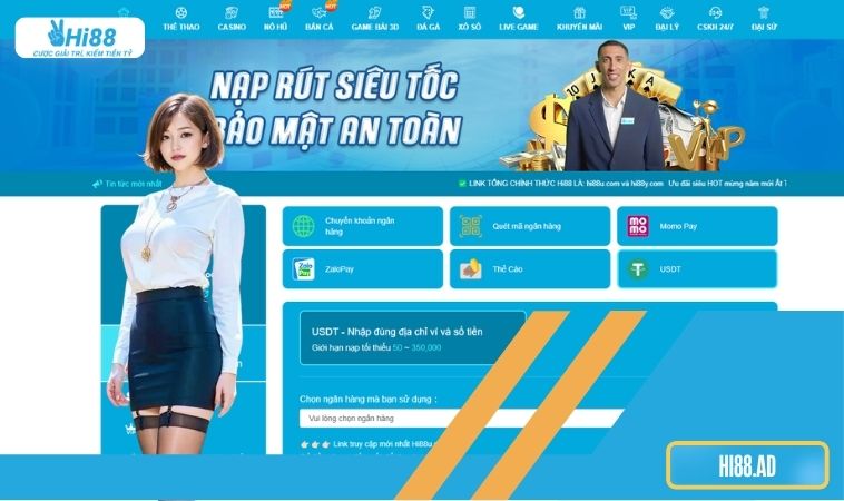 Quy tắc nạp tiền Hi88 đơn giản